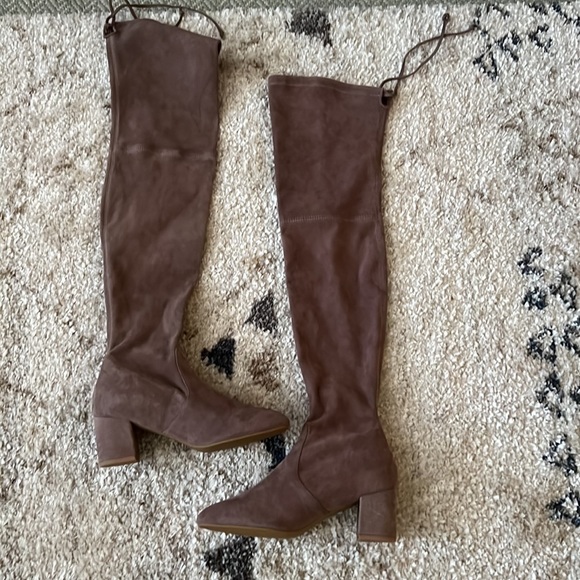 Stuart Weitzman OTK Genna 80 Suede Boots Size 6 NEW - Picture 2 of 11